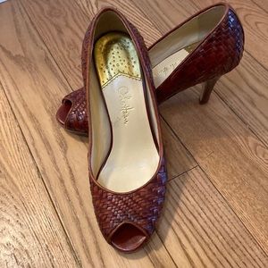 Cole Haan woven leather pump 6.5